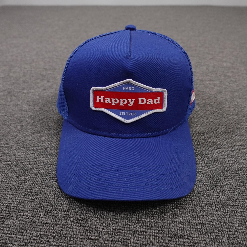 Full Send Happy Dad Hat Cap Snap Back Mens One Size Blue Mesh Trucker Seltzer